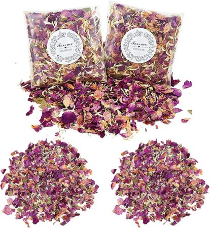 14 pachete de confetti din petale uscate de trandafiri – Roșu