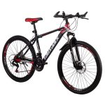    Bicicletă de munte Laux Jack cu design tradițional roșu-negru