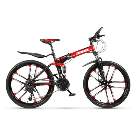 Bicicletă de munte AMIN 686 roșu-negru (pliabil)