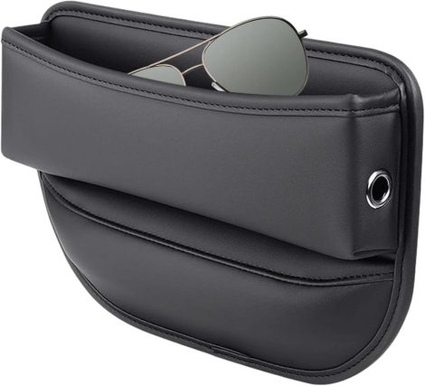 Umplutură și cutie de depozitare pentru scaune auto - piele PU neagră Umplutură și cutie de depozitare pentru scaune auto - piele PU neagră
