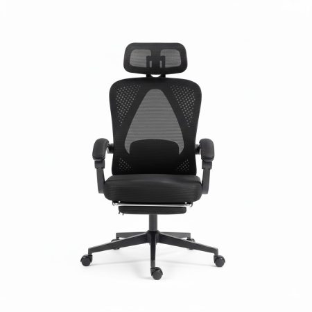 Scaun de birou ergonomic Dowinx pentru conducere, cu tetieră, suport lombar și suport pentru picioare extensibil