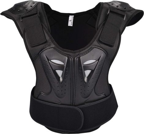 Vestă de protecție pentru motociclete Track pentru copii Negru- M