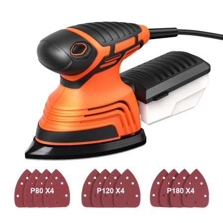 Șlefuitor multifuncțional TOPSHAK de 130W + 12 hârtii abrazive