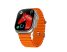 Ceas inteligent X90 portocaliu + căști - cadou cu curea albă