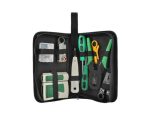   Set de testare a rețelei NewYork, LAN, UTP, FTP, clește de sertizare, instrument push-in, conectori, capac de protecție, 10 bucăți