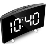 Ceas cu alarmă digital cu afișaj LCD curbat