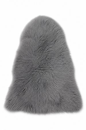 Covor din blană artificială gri, pufos, 60 × 90 cm, în formă de con Covor din blană artificială gri, pufos, 60 × 90 cm, în formă de con
