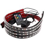   Bandă LED Bluetooth pentru mașină - 120x90 cm, aplicație + telecomandă