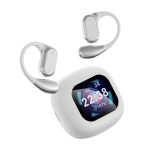 Căști Bluetooth Q18 cu afișaj, albe