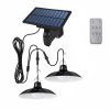 Lampă suspendată de exterior cu panou solar, cu 2 becuri și telecomandă Lampă suspendată de exterior cu panou solar, cu 2 becuri și telecomandă