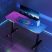 Masă pentru gamer cu reglare electrică și iluminare RGB – 140×60 cm