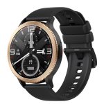  T01 Ceas inteligent negru – Apeluri Bluetooth, monitorizare ritm cardiac, pedometru