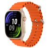 Laxasfit H7 ceas inteligent cu funcție de apel Bluetooth, monitorizare ritm cardiac, pedometru, monitorizare somn, ecran curbat, pentru sporturi în aer liber, portocaliu