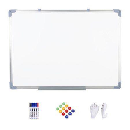 Tablă albă magnetică – tablă de scris care se poate agăța pe perete și se poate șterge, pentru acasă, birou și învățământ, 40x60 cm Tablă albă magnetică – tablă de scris care se poate agăța pe perete și se poate șterge, pentru acasă, birou și învățământ, 40x60 cm