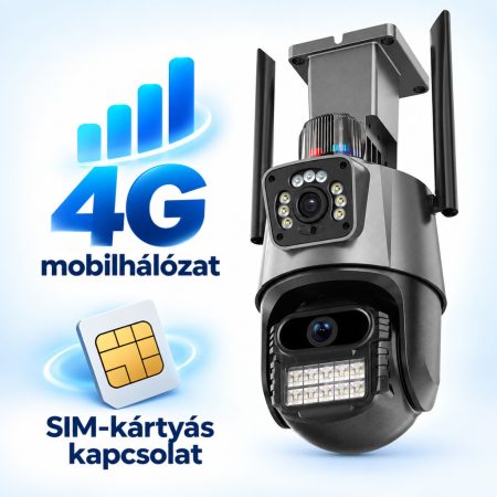 Cameră de securitate PTZ pentru exterior Titan 360° 8 MP 4K 4G cu slot pentru cartelă SIM – iCSee, IP66 Cameră de securitate PTZ pentru exterior Titan 360° 8 MP 4K 4G cu slot pentru cartelă SIM – iCSee, IP66