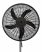 Set de 2 ventilatoare de podea de 18 colos – cu 5 pale, 3 trepte de viteză, înălțime reglabilă între 104 și 132 cm, negru