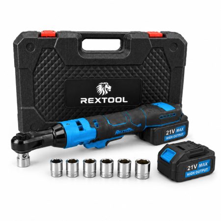 Set de șurubelnițe cu cheie cu clichet și baterie REXTOOL, cu 2 baterii Set de șurubelnițe cu cheie cu clichet și baterie REXTOOL, cu 2 baterii