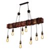 Lampă mare din lemn în stil LOFT cu 8 becuri LED (90 cm) Lampă mare din lemn în stil LOFT cu 8 becuri LED (90 cm)