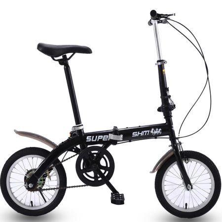 Bicicletă pliabilă pentru adulți CityGo de 14 inchi (neagră)