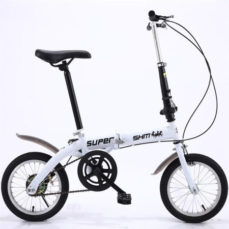 Bicicletă pliabilă pentru adulți CityGo de 14 inchi (albă)